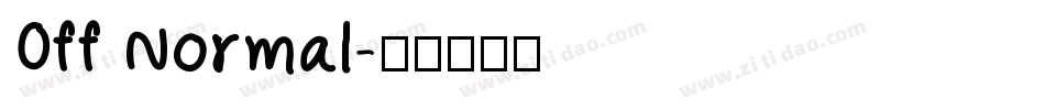 Off Normal字体转换